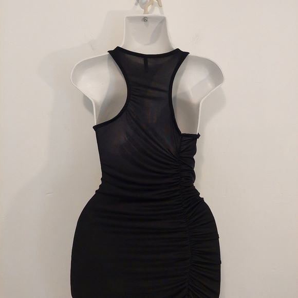 Vijo Couture - Black Ruched Bodycon Dress - Picture 5 of 10